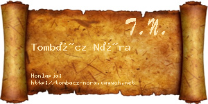 Tombácz Nóra névjegykártya